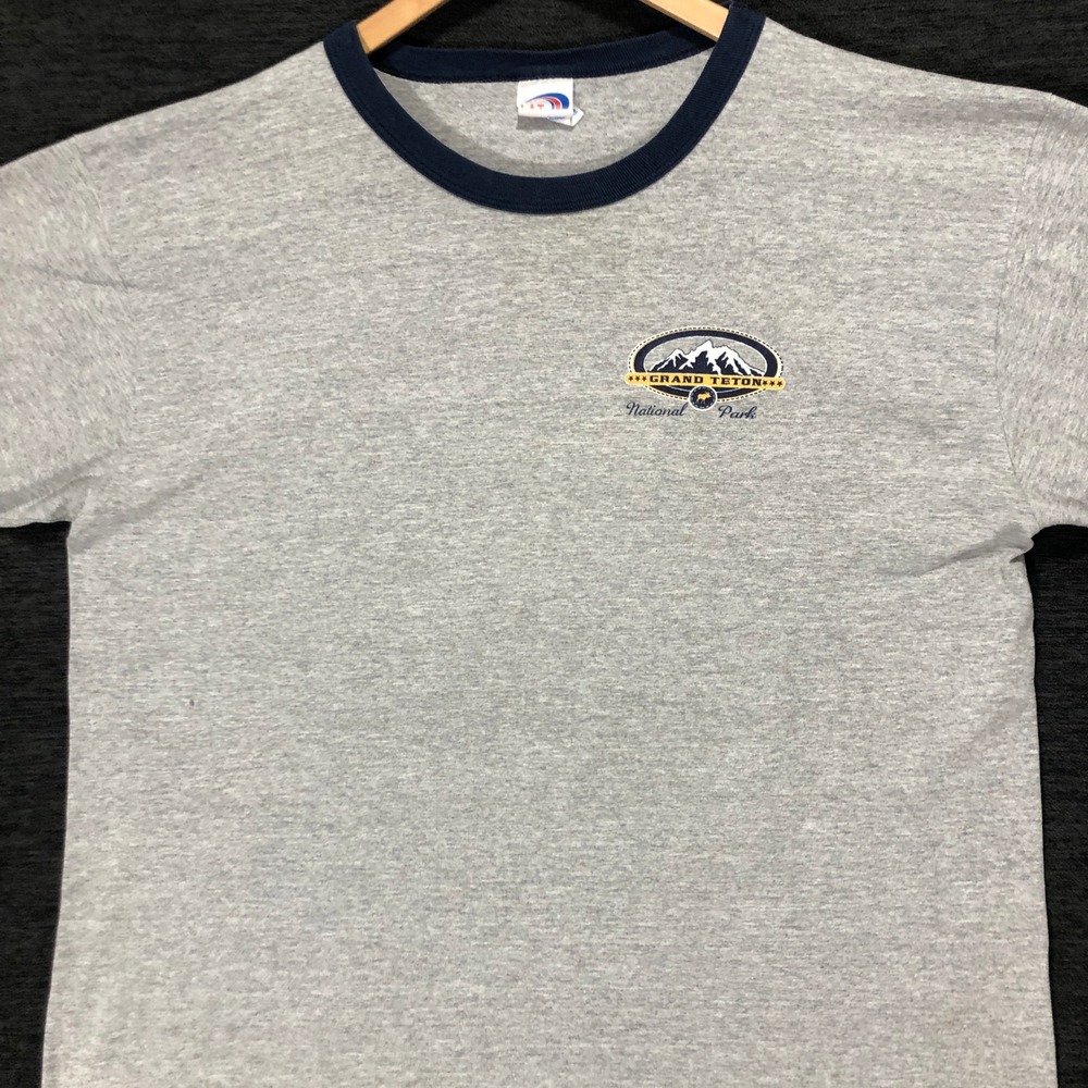 LAT Grand Teton National Park Ringer T-Shirt Souvenir Tee‎ XL